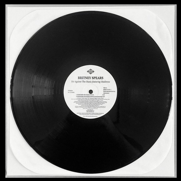 BRITNEY SPEARS & MADONNA  ME AGAINST THE MUSIC Mixes  12" PROMO RECORD  USA 2003 - Picture 1 of 6